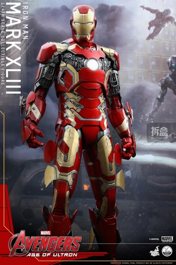 hottoys复仇者联盟214钢铁侠mark43