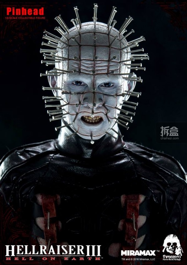 threezero猛鬼追魂3钉子头pinhead16人偶