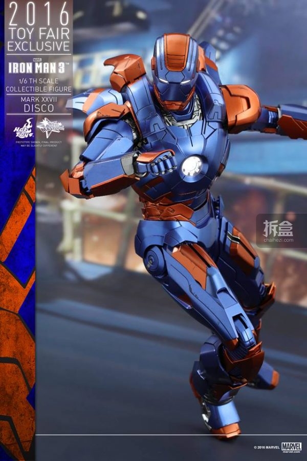 hottoys2016会场限定钢铁侠3mark27迪斯科disco16可动人偶