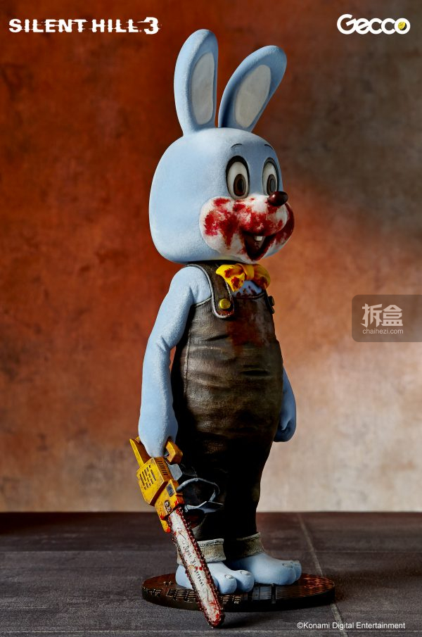 gecco寂静岭3罗比兔恐怖兔子16蓝绿色手办静态雕像
